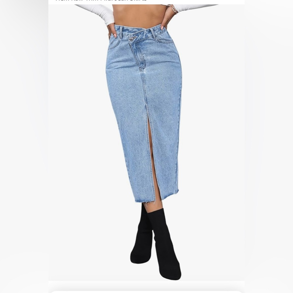 🔥 Casual high waisted denim skirt